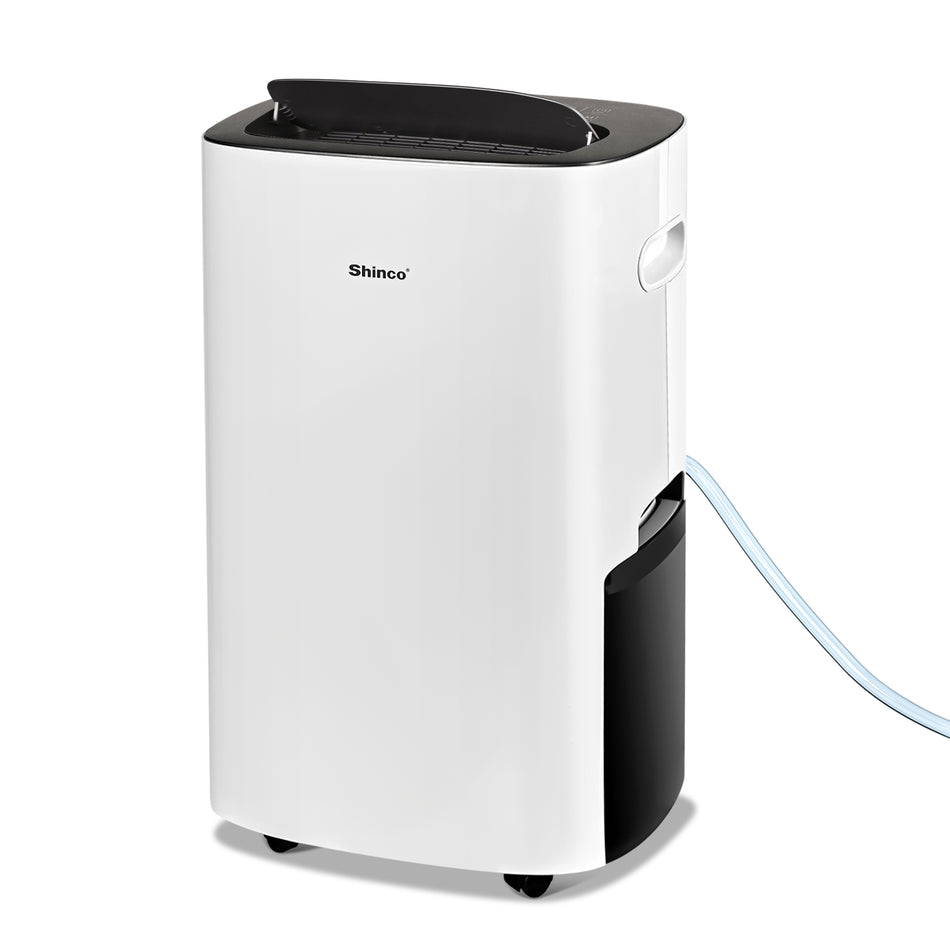 85 pt. 5,000 sq.ft. Portable Dehumidifier in White, with Auto Defrost, Variable Speeds, Continuous Run, 24H Timer