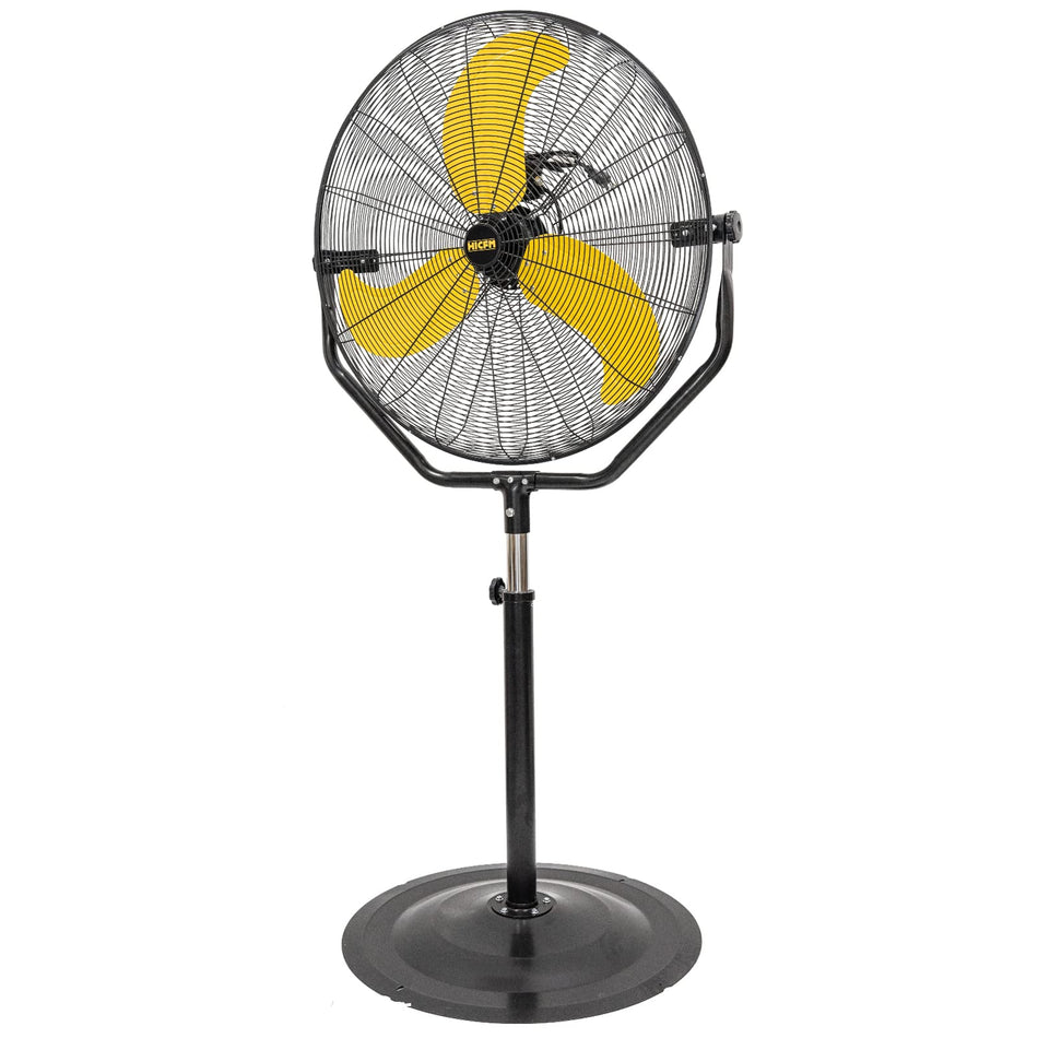 30 in. 3 Speeds Pedestal Fan in Yellow with Powerful 1/3 Motor, Easy Assembly Work Fan Move Much Air