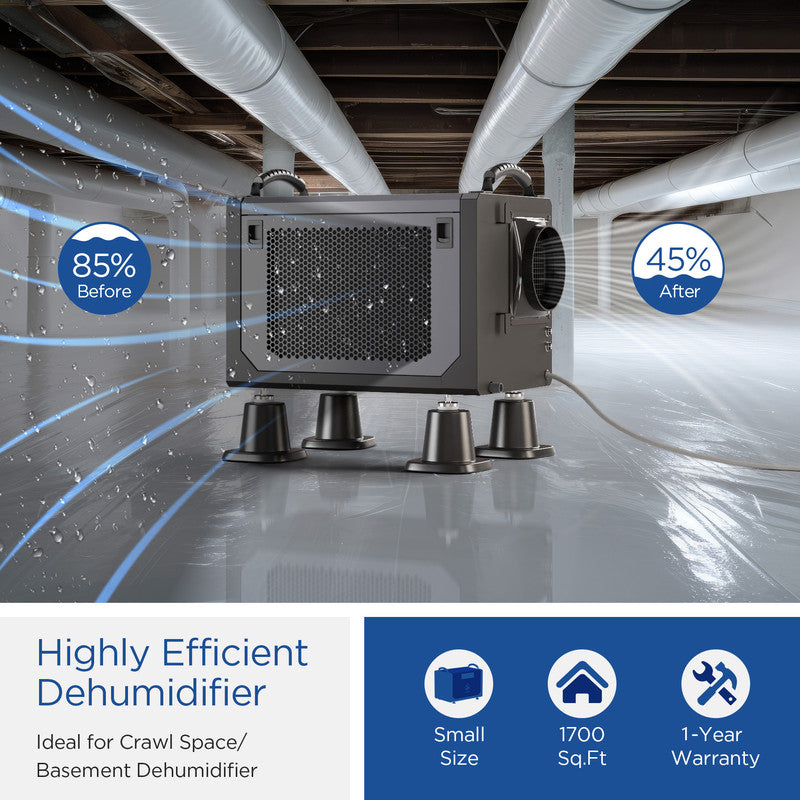 120-Pint 1700 sq. ft. Commercial Dehumidifier