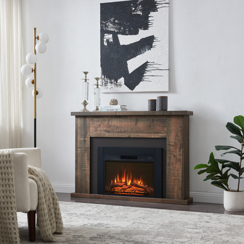 28 in. Freestanding and Wall Mounted Electric Fireplace