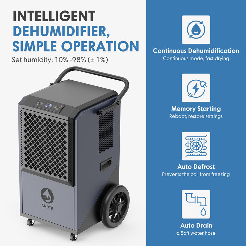 305 pt. 9,000 sq.ft. Bucketless Commercial and Industrial Dehumidifier