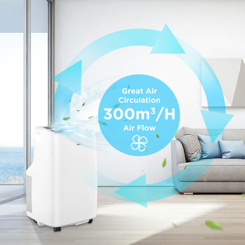 6300 BTU DOE Tragbare Klimaanlage kühlt 250 Quadratfuß.