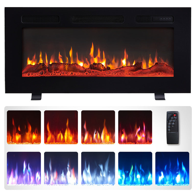 36 in. Freestanding and Wall Mounted Electric Fireplace, Remote Control