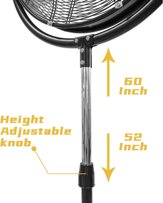 20 in. 3 Speeds High Velocity Pedestal Fan with Powerful 1/5 Motor