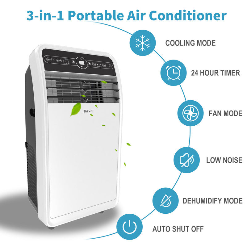 6400 BTU DOE Tragbare Klimaanlage kühlt 300 Quadratfuß.